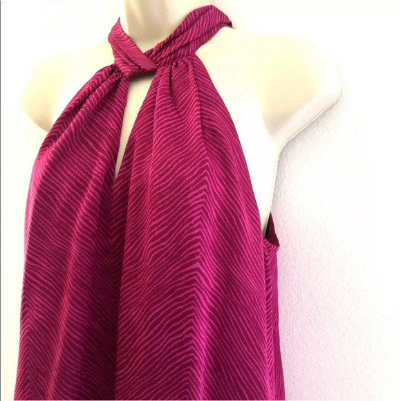 ☀️Top high neck smocked pink sleeveless - Picture 3 of 6